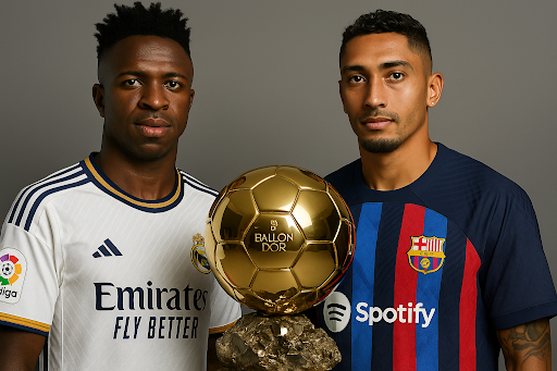 Raphinha e Vini Jr são indicados à Bola de Ouro 2025