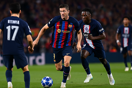 Barcelona x PSG- duelo de gigantes na Champions portada